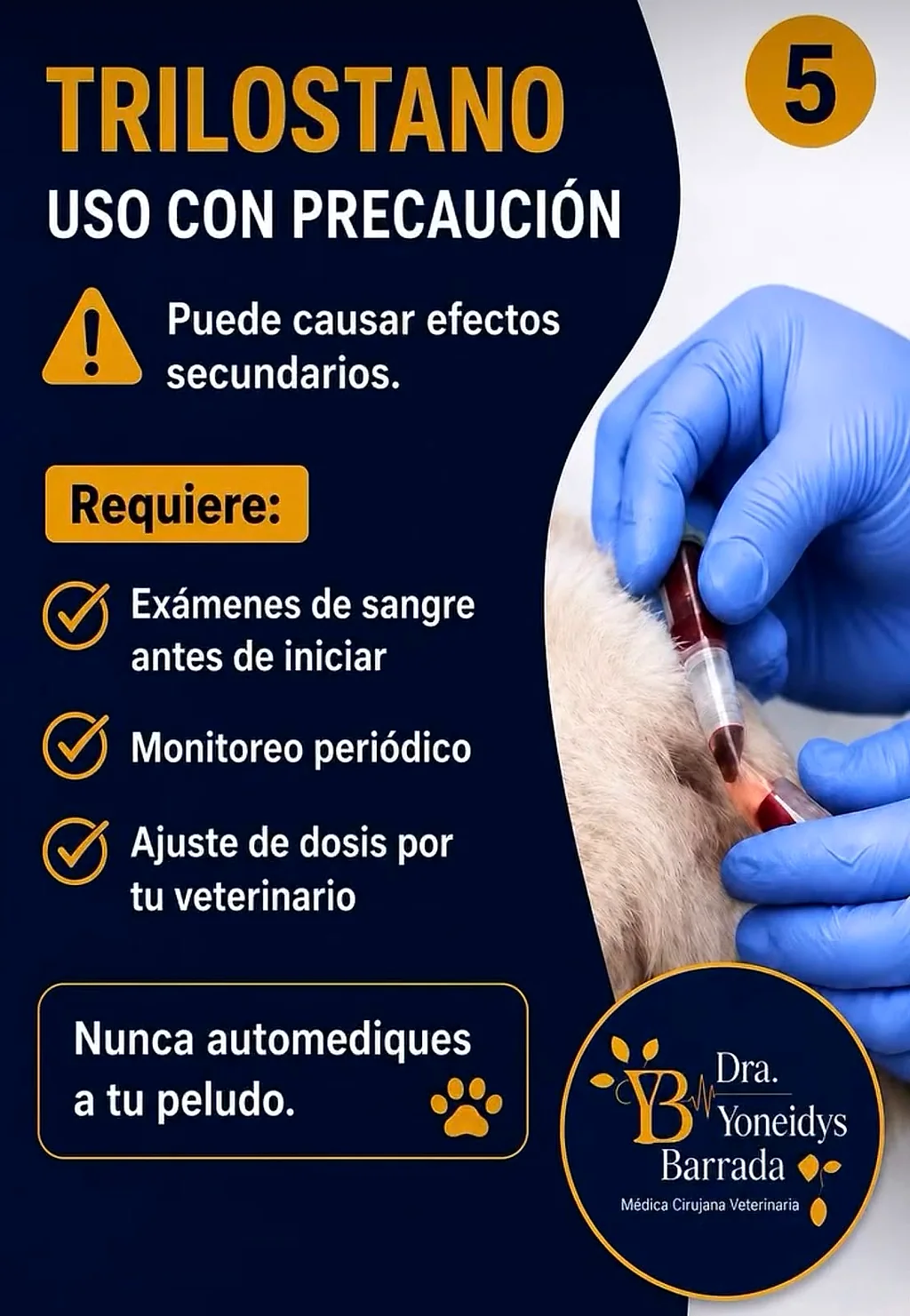 Trilostano: uso con precaución y siempre con control veterinario
